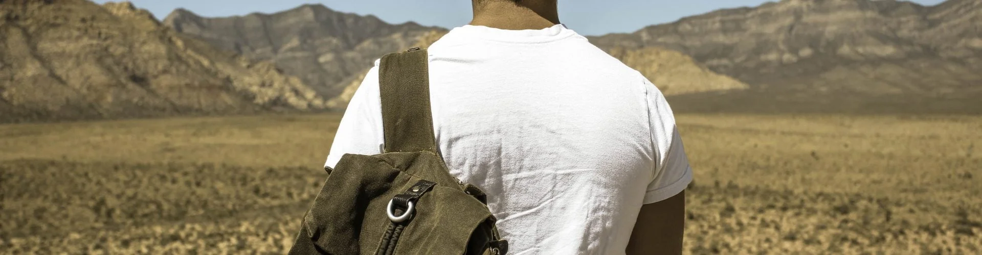Man and desert