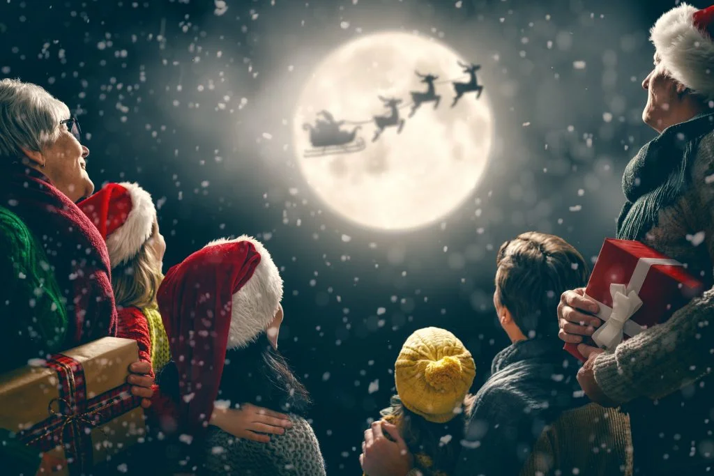 Family enjoying Christmas