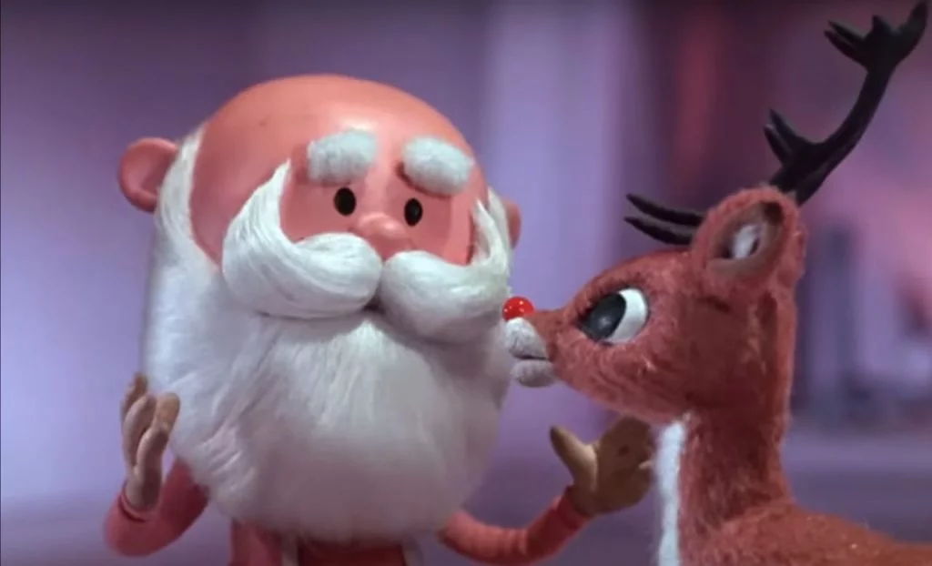 Santa talks to Rudolph