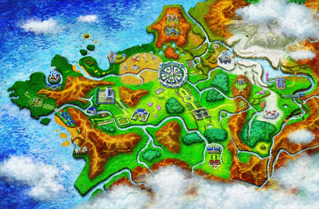 Colorful Pokemon X And Y Map clipart