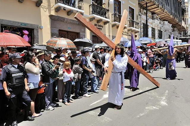 A Holy Week Parade in Quito, Ecuador
