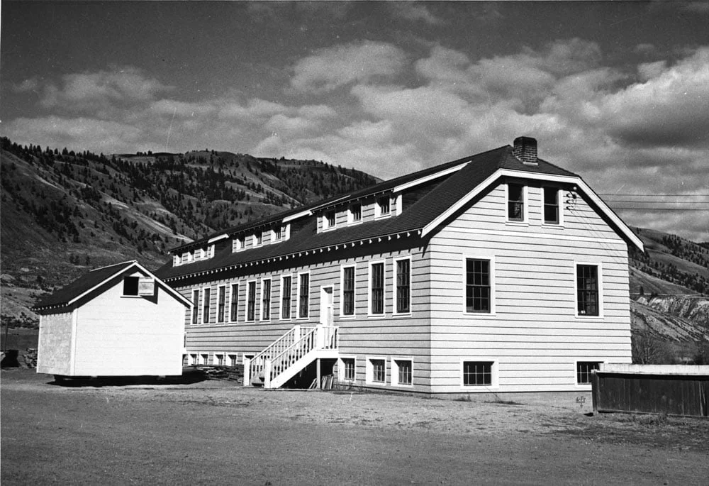 Classroom building of Kamloops Indian Residential School, Kamloops, British Columbia, around 1950;